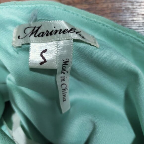 Marine Blu Whimsy Wedding Bridesmaid Maxi Dress Sage Green Women's Size Small - Picture 9 of 10